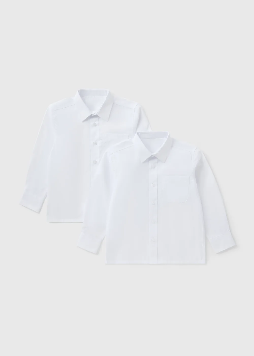 Boys 2 Pack White School Shirts (4-16yrs) - Age 4 Years Image 1