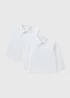 Boys 2 Pack White School Shirts (4-16yrs) - Age 4 Years Image 1
