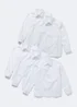 5 Pack Boys White Long Sleeved Shirts (4-16yrs) - Age 4 Years Image 1