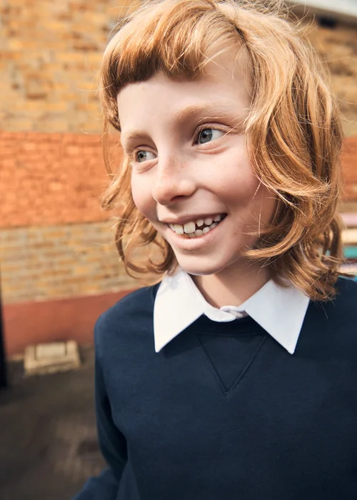 Kids 2 Pack Navy Crew Neck School Sweatshirts (3-13yrs) - Age 4 Years Image 4