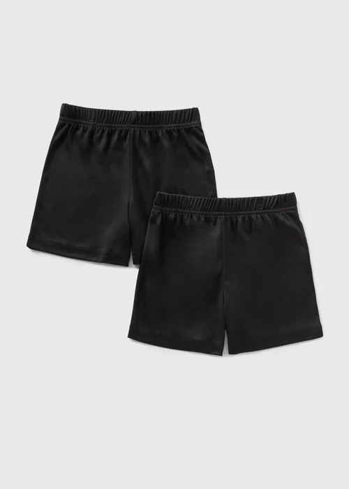 2 Pack Boys Black Football Shorts (3-13yrs) - Age 4 Years Image 1