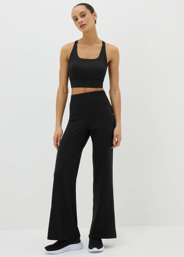Souluxe Black Bootleg Jogging Bottoms