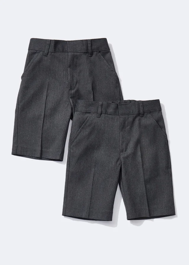 Boys Grey Regular School Shorts (3-13yrs)