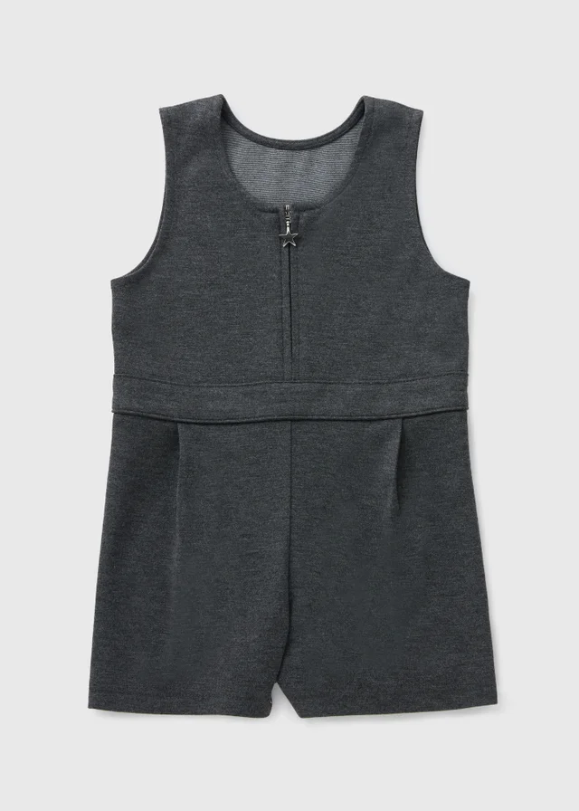 Girls Grey School Playsuit (3-12yrs)