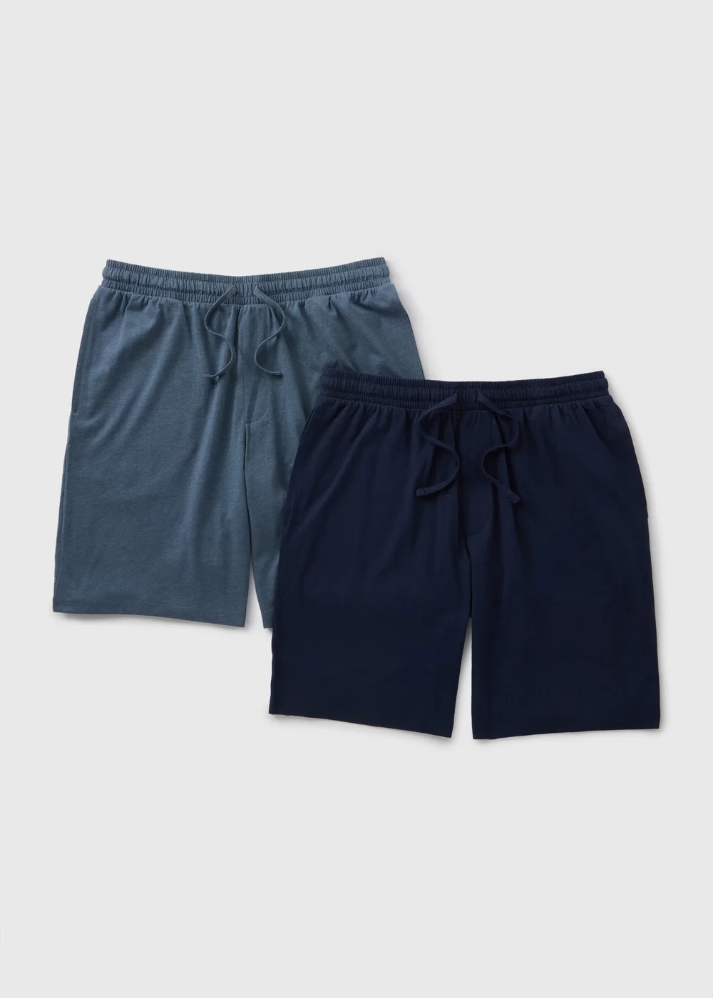 2 Pack Blue Pyjama Shorts - Small Image 2