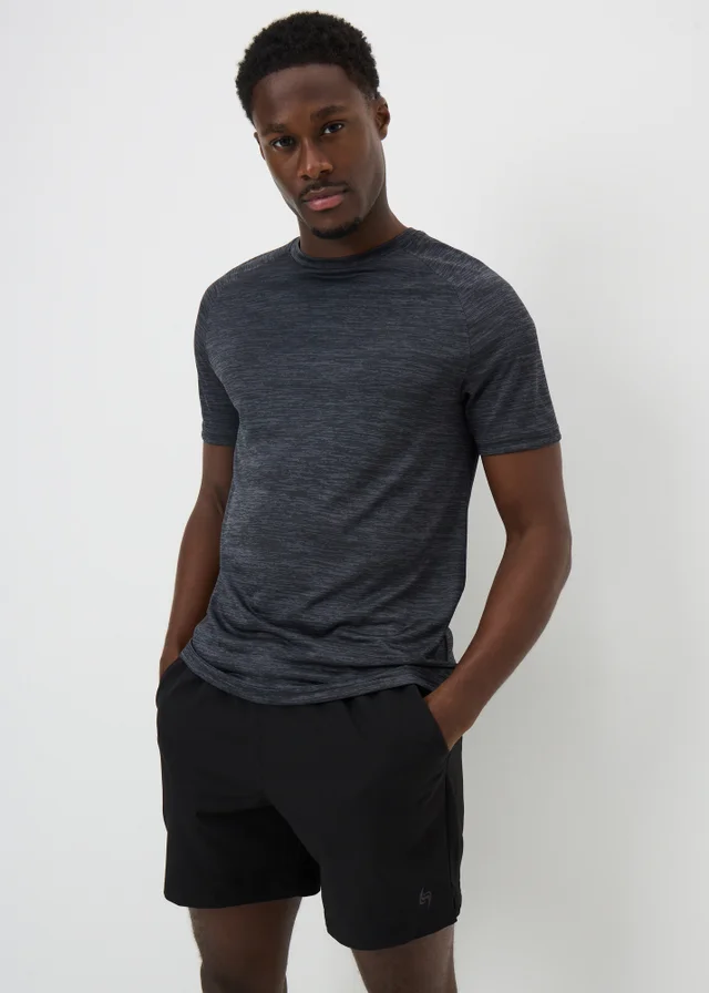 Souluxe Black Sports Shorts