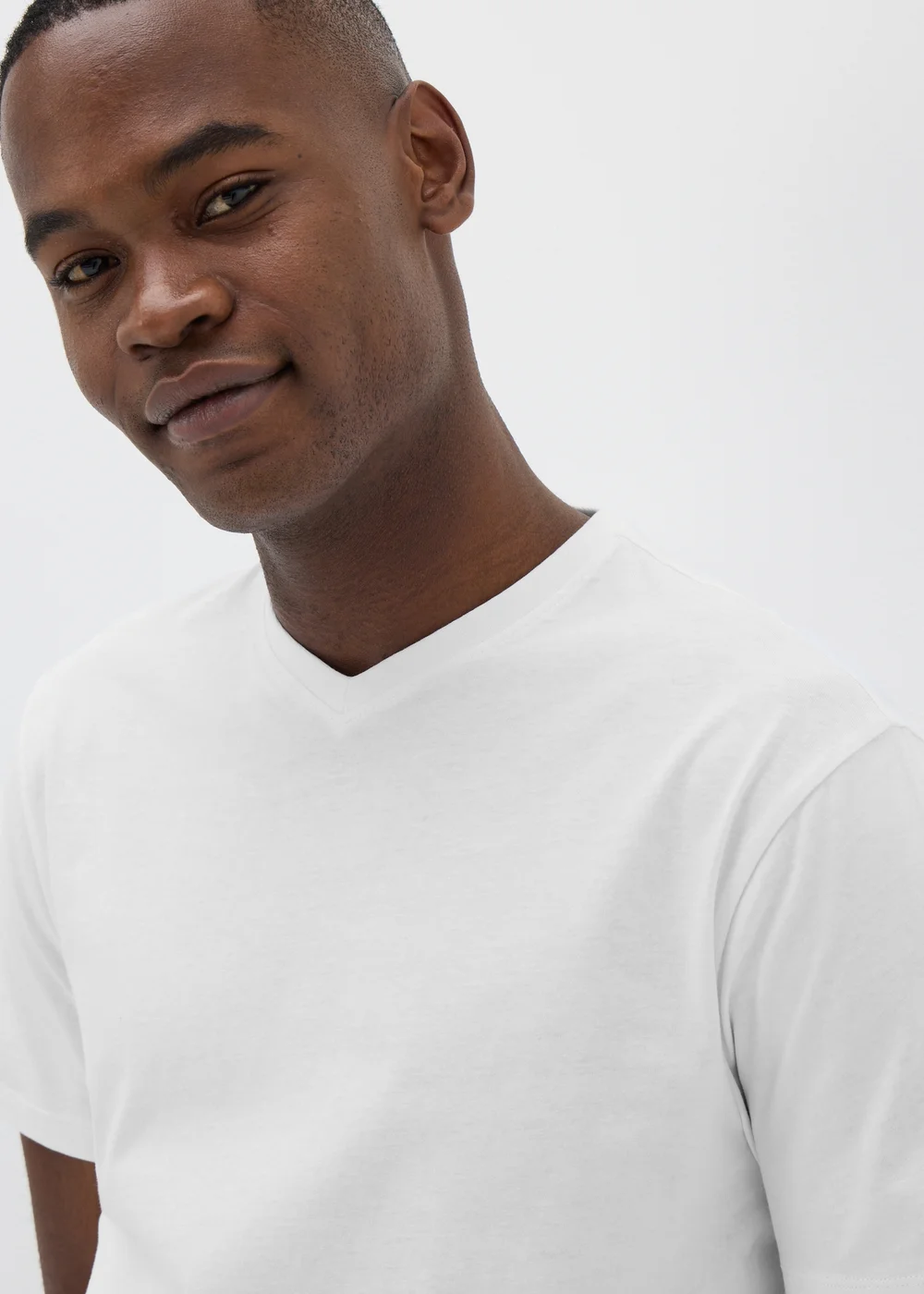 White Essential V-Neck T-Shirt - Extra small Image 2