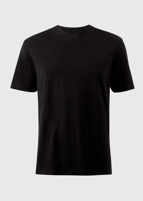 Black Essential V-Neck T-Shirt - Extra small Image 4