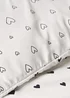 Black & White Heart Duvet Set - Single Image 3