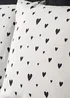 Black & White Heart Duvet Set - Single Image 2
