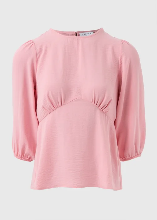 Pink 3/4 Sleeve Blouse - Size 8 Image 4