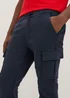 Navy Knitted Cargo Trousers - 30 Waist Regular Image 3