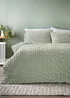 Green Seersucker Duvet Set - Double Image 1