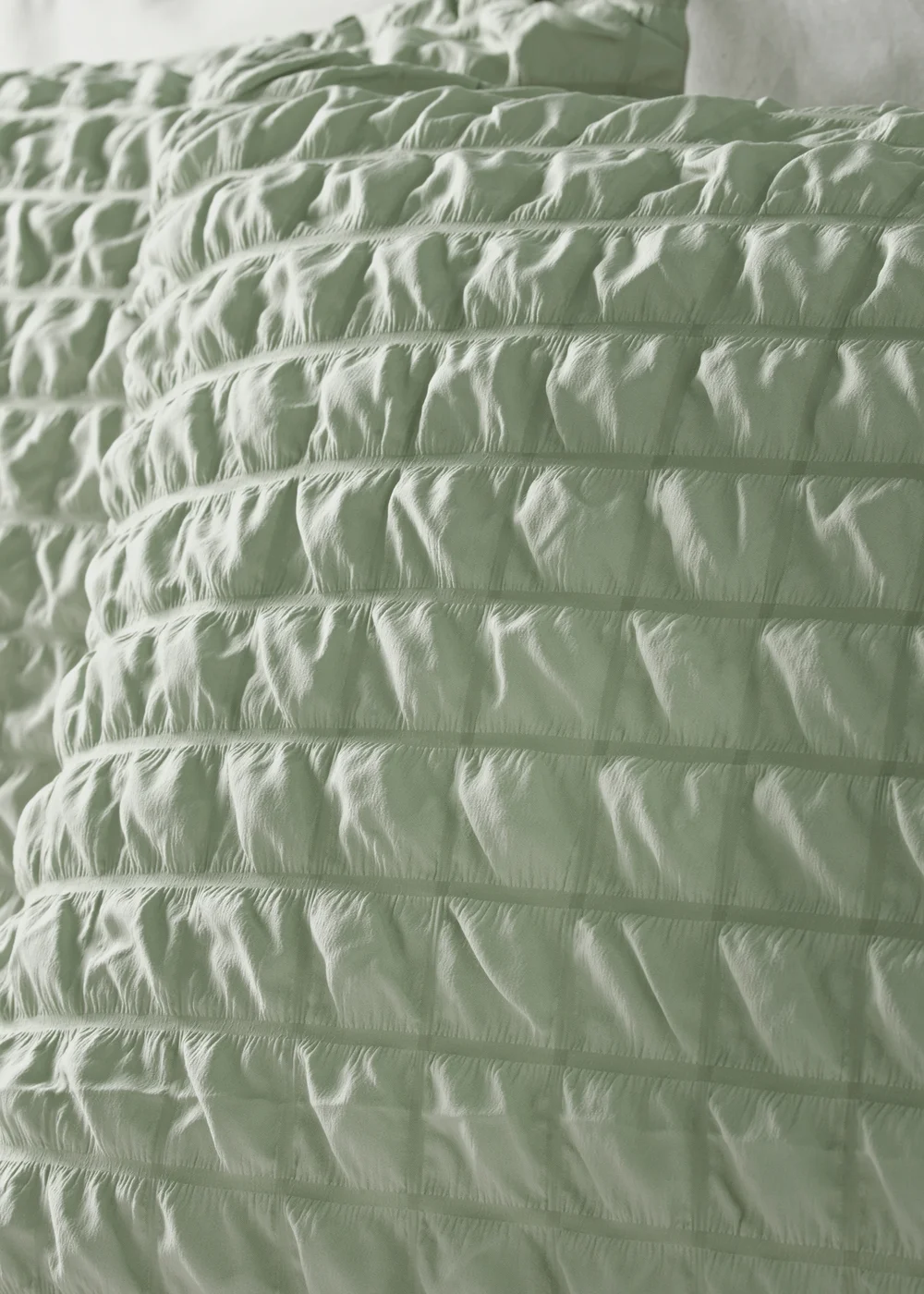 Green Seersucker Duvet Set - Double Image 2