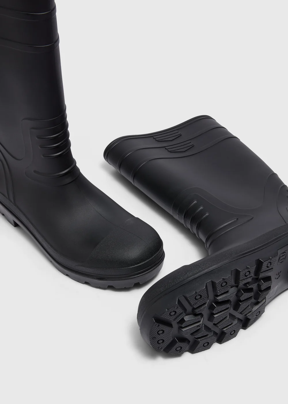 Black Long Length Wellies - Size 7 Image 2