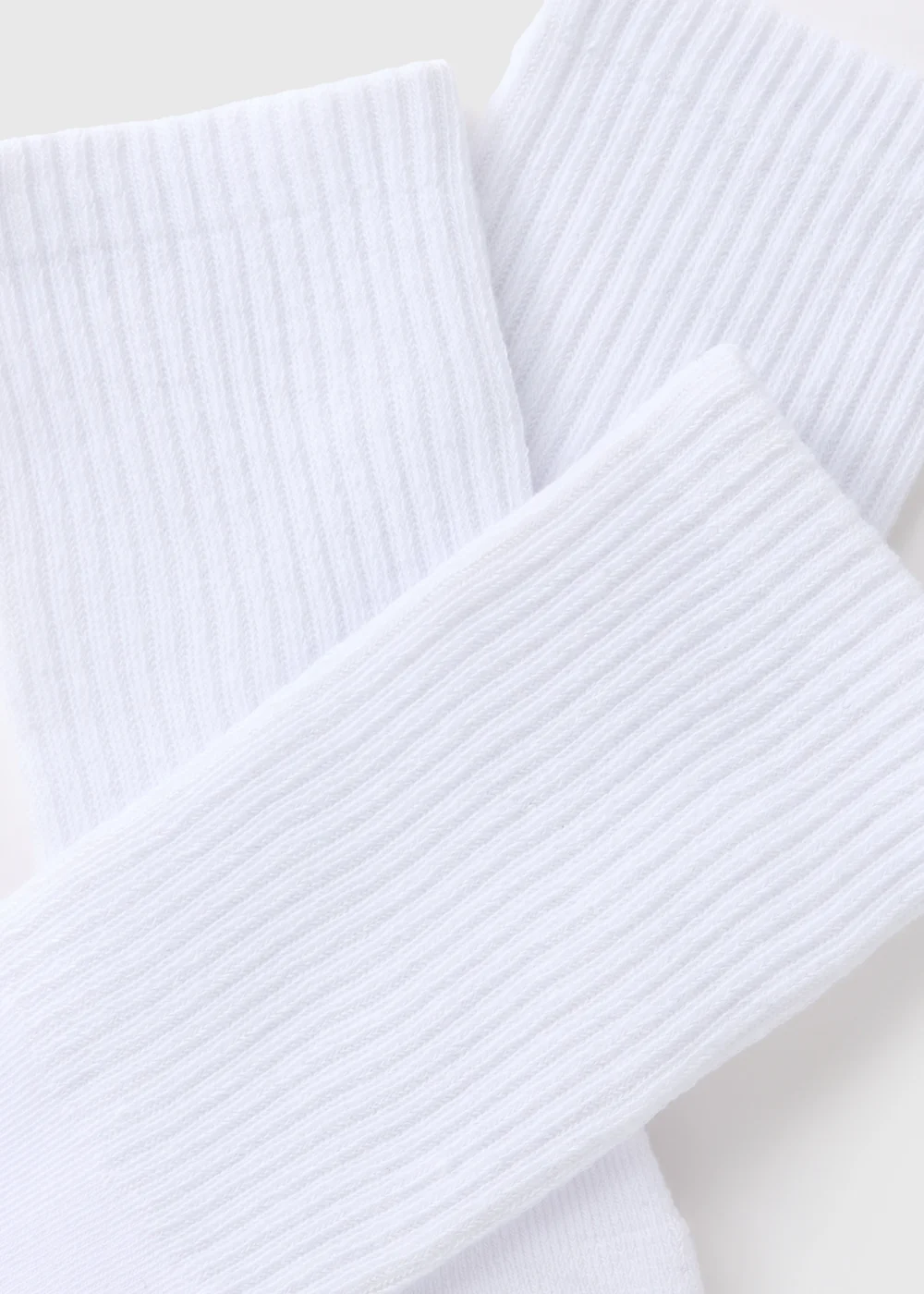 3 Pack White Crew Sports Socks - One Size Image 2