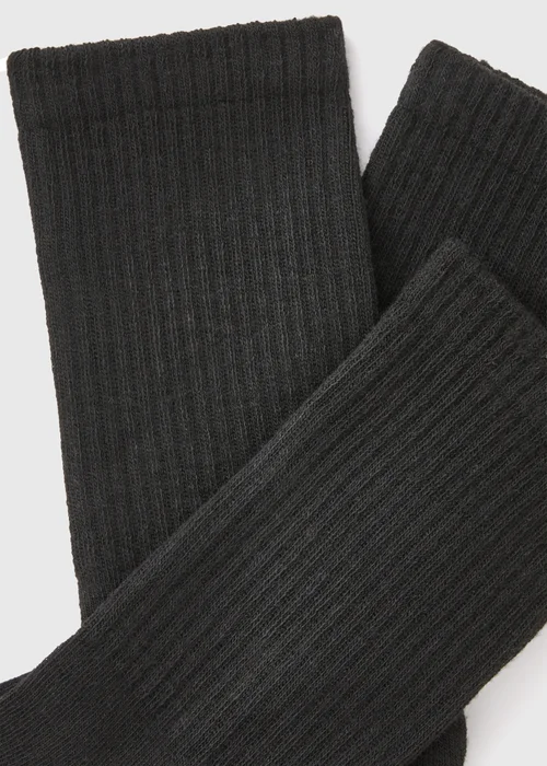 3 Pack Black Crew Sports Socks - One Size Image 2
