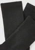 3 Pack Black Crew Sports Socks - One Size Image 2