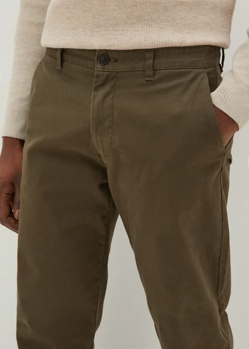 Khaki Straight Fit Chinos - 30 Waist Regular Image 3