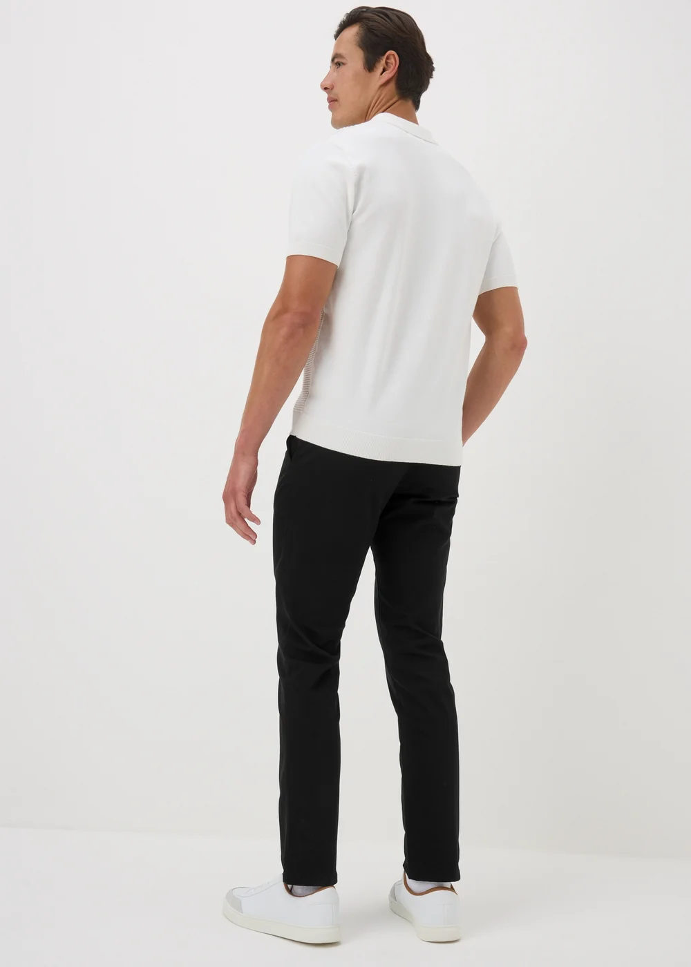 Black Slim Fit Chino Trousers - 30 Waist Regular Image 2