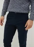 Navy Slim Fit Chinos - 30 Waist Short Image 3