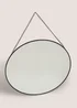 Round Mirror with Black Chain (40cm x40cm x1cm) Image 1