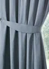 Fusion Dijon Blackout / Thermal Insulated Blue Pencil Pleat Curtains - 46W X 54D (116x137cm) Image 3