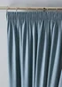 Fusion Dijon Blackout / Thermal Insulated Blue Pencil Pleat Curtains - 46W X 54D (116x137cm) Image 2
