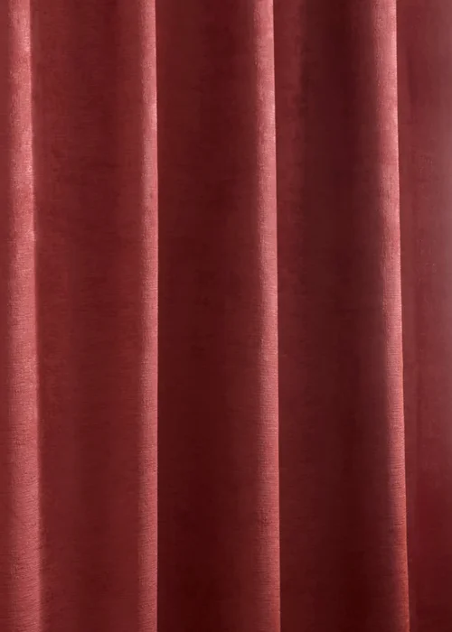 Fusion Galaxy Dim out Woven Red Pencil Pleat Curtains - 66W X 72D (168x183cm) Image 3