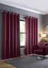 Fusion Strata Dim out Woven Purple Eyelet Curtains - 46W X 72D (117x183cm) Image 1