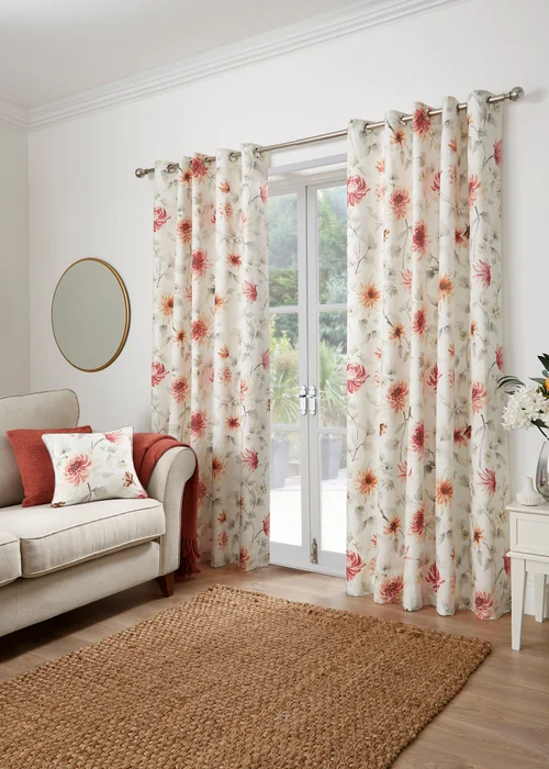 Dreams & Drapes Curtains Nadia Red Filled Cushion (43cm x 43cm) - 43W X 43D Image 3