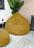 rucomfy Jumbo Cord Slouchbag Mustard Beanbag - One Size Image 3
