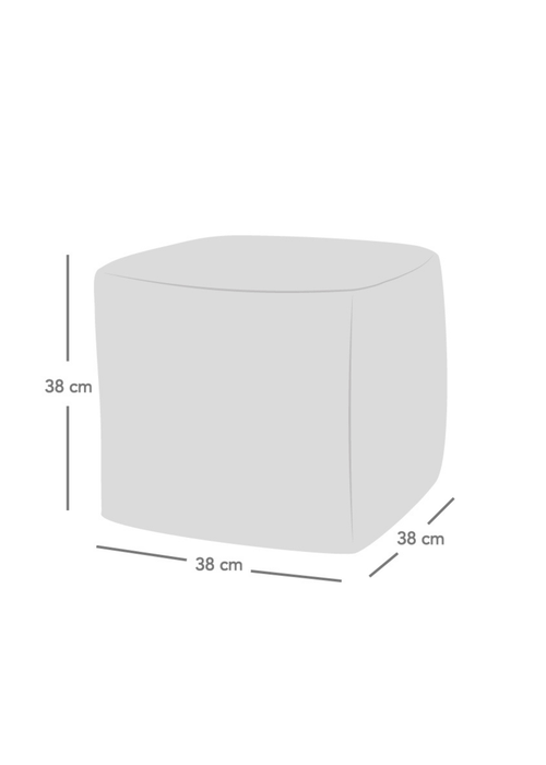 rucomfy Jumbo Cord Cube Platinum Grey Beanbag - One Size Image 4