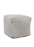 rucomfy Jumbo Cord Cube Platinum Grey Beanbag - One Size Image 2