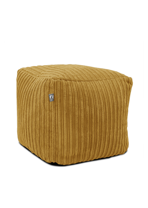 rucomfy Jumbo Cord Cube Mustard Beanbag - One Size Image 2