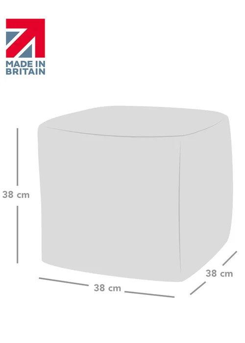 rucomfy Jumbo Cord Cube Mustard Beanbag - One Size Image 5