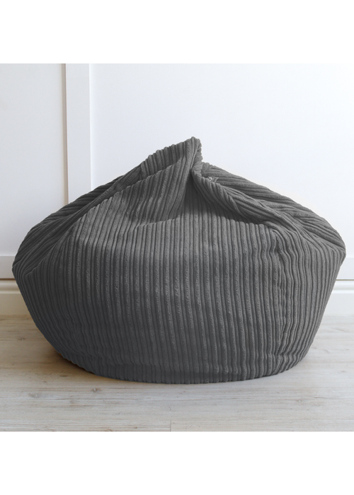 rucomfy Jumbo Cord Kids Slouchbag Slate Grey Beanbag - One Size Image 3
