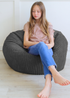 rucomfy Jumbo Cord Kids Slouchbag Slate Grey Beanbag - One Size Image 2