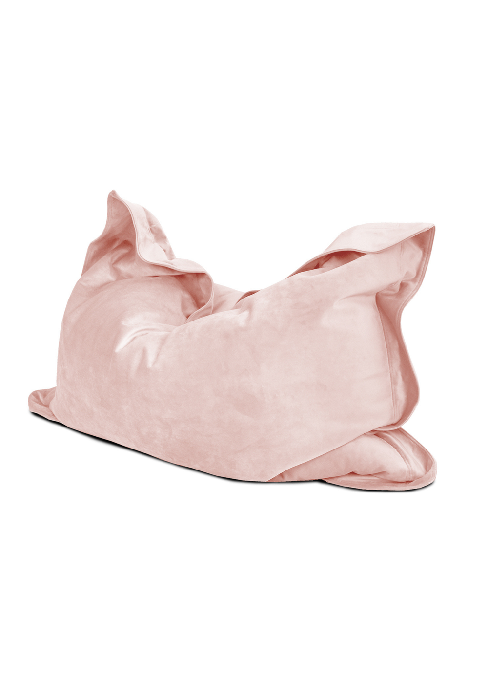 rucomfy Velvet Junior Squarbie Pink Beanbag - One Size Image 2