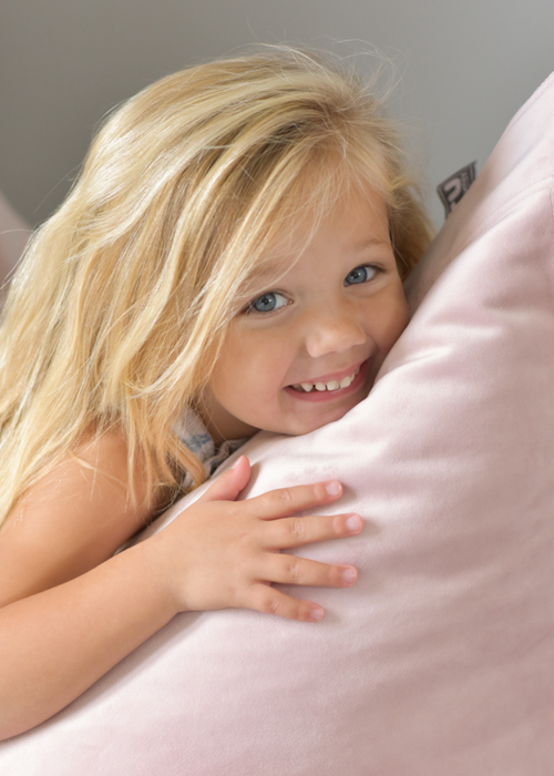 rucomfy Velvet Junior Squarbie Pink Beanbag - One Size Image 3