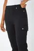 Roman Black Turn Up Stretch Cargo Trousers - 18 Image 2