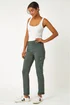 Roman Khaki Turn Up Stretch Cargo Trousers - 12 Image 1