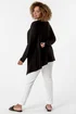 Roman Black Curve Waterfall Front Jersey Cardigan - Size 22-24 Image 2