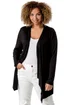 Roman Black Curve Waterfall Front Jersey Cardigan - Size 22-24 Image 1