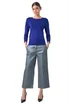 Roman Royal Blue Diamante Button Scallop Edge Jumper - Size 14 Image 2