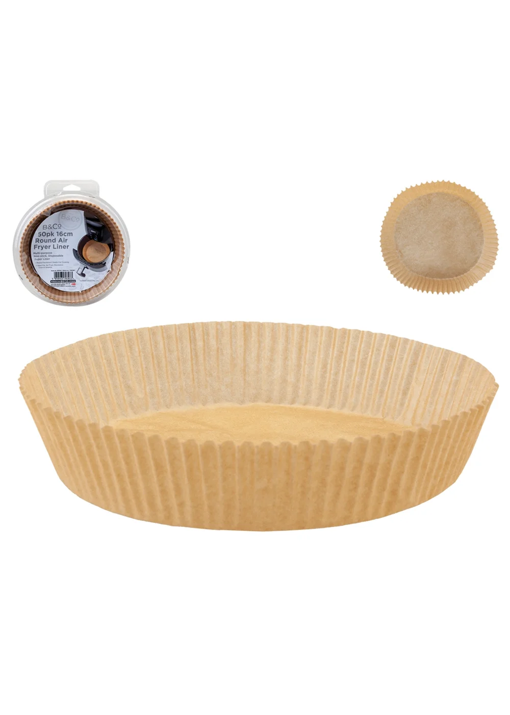 B&Co 50 Pack Air Fryer Round Liners Image 1