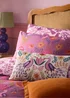 furn. Purple Broderie Floral Reversible Duvet Cover Set - Single Image 2