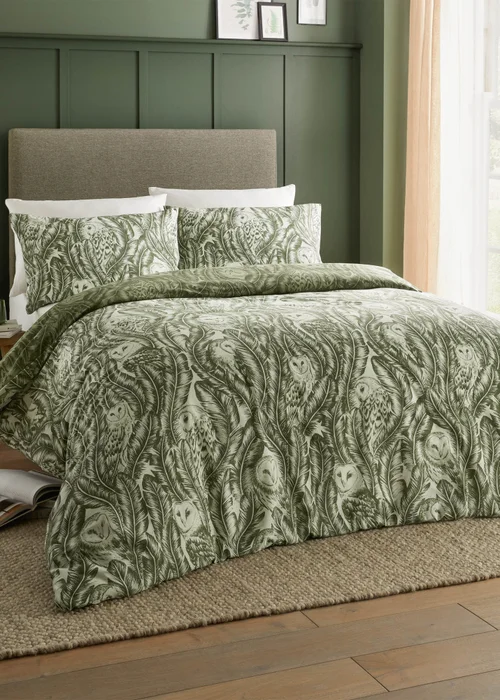 Wylder Forest Green Albus Heritage Duvet Cover Set - Single Image 4