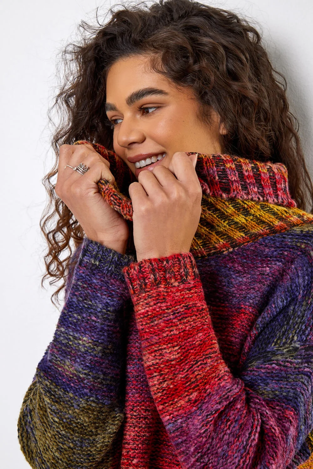 Roman Roll Neck Chunky Knit Jumper - Size 16 Image 2