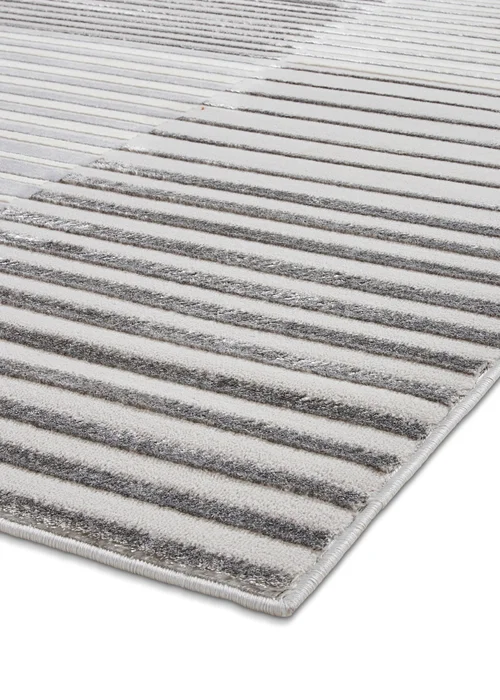 Think Rugs Apollo Ivory Modern Linear Rug - 80 x 150 Image 4